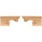 Hardware Resources 8-1/4" Wx1-1/2"Dx4-1/2"H Oak Scrolled Right Corner Foot PFR2-OK - alternate 2